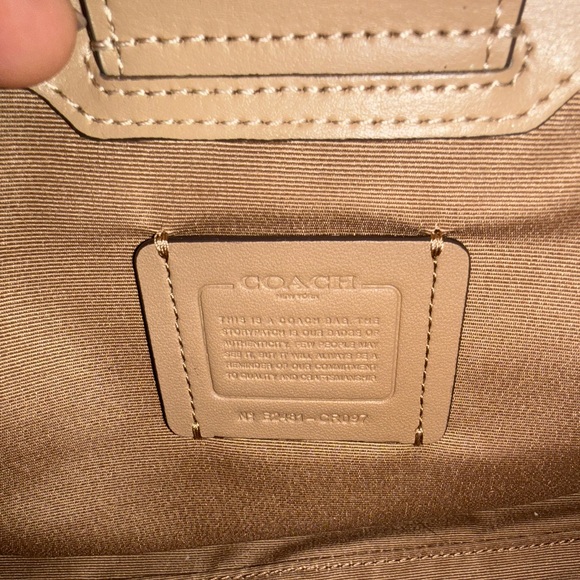 Coach Beige Leather Satchel - Picture 2 of 6
